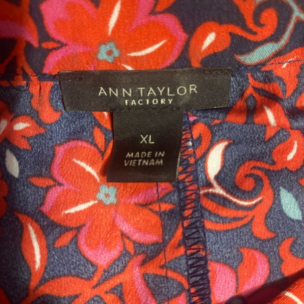Ann Taylor Red and Blue Floral Dress - Picture 2 of 12